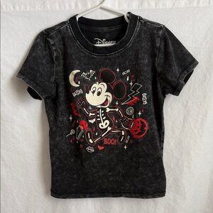 Disney Black and Red Mickey Mouse Kids Tee